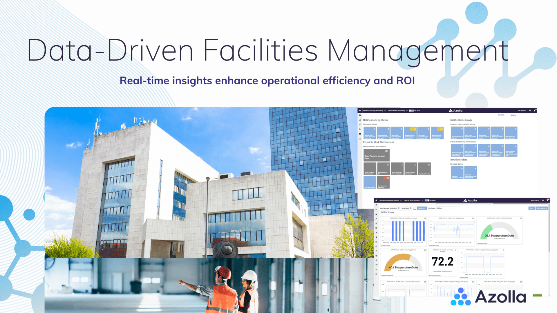 CAFM and IoT sensor for facilities management service providers monitoring building conditions.